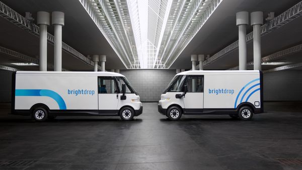 The BrightDrop Zevo 400 and Zevo 600 electric delivery vans.